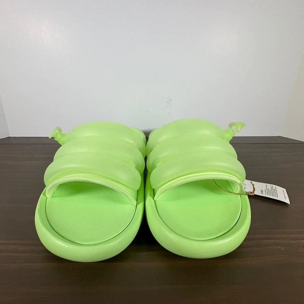 adidas Adilette Zplaash Slide Sandal Green Spark IF0889 Men 8 Women 9 New NWT